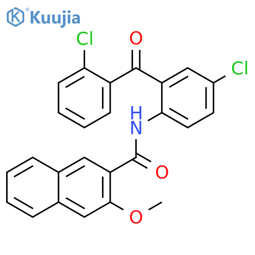 N-[4-chloro-2-(2-chlorobenzoyl)phenyl]-3-methoxynaphthalene-2-carboxamide structure