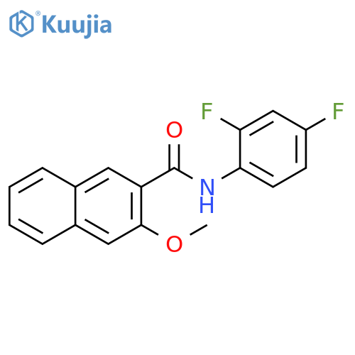 N-(2,4-difluorophenyl)-3-methoxynaphthalene-2-carboxamide structure