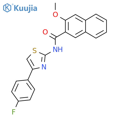 N-4-(4-fluorophenyl)-1,3-thiazol-2-yl-3-methoxynaphthalene-2-carboxamide structure
