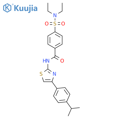 4-(diethylsulfamoyl)-N-{4-4-(propan-2-yl)phenyl-1,3-thiazol-2-yl}benzamide structure