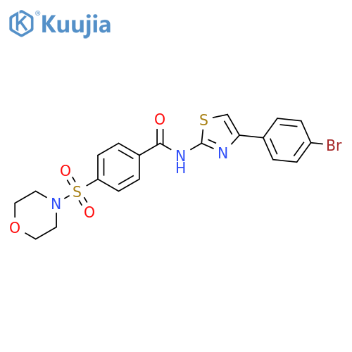 N-4-(4-bromophenyl)-1,3-thiazol-2-yl-4-(morpholine-4-sulfonyl)benzamide structure