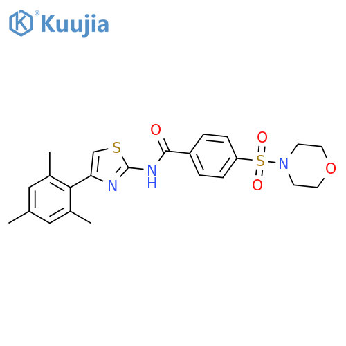 4-(morpholine-4-sulfonyl)-N-4-(2,4,6-trimethylphenyl)-1,3-thiazol-2-ylbenzamide structure