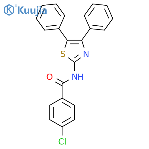 4-chloro-N-(2Z)-4,5-diphenyl-2,3-dihydro-1,3-thiazol-2-ylidenebenzamide structure