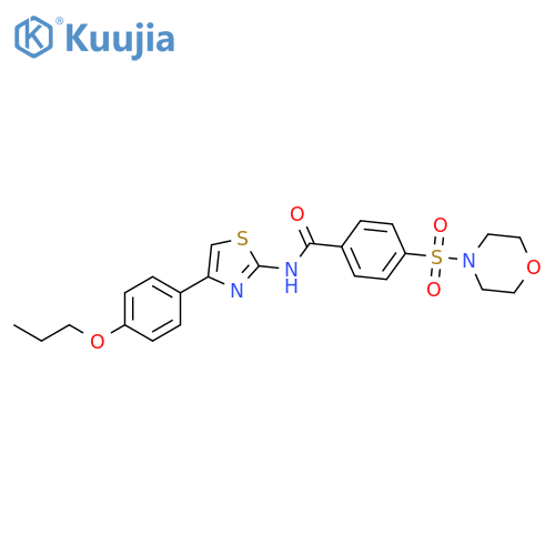 4-(morpholine-4-sulfonyl)-N-4-(4-propoxyphenyl)-1,3-thiazol-2-ylbenzamide structure