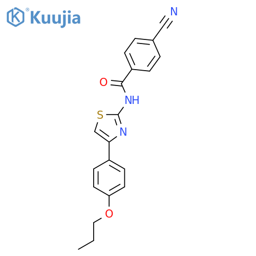 4-cyano-N-4-(4-propoxyphenyl)-1,3-thiazol-2-ylbenzamide structure