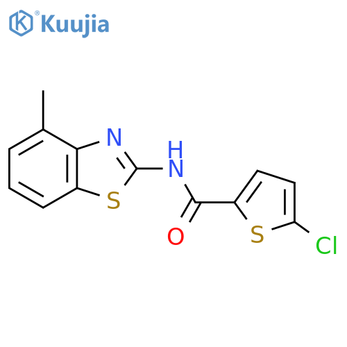 5-chloro-N-(4-methyl-1,3-benzothiazol-2-yl)thiophene-2-carboxamide structure