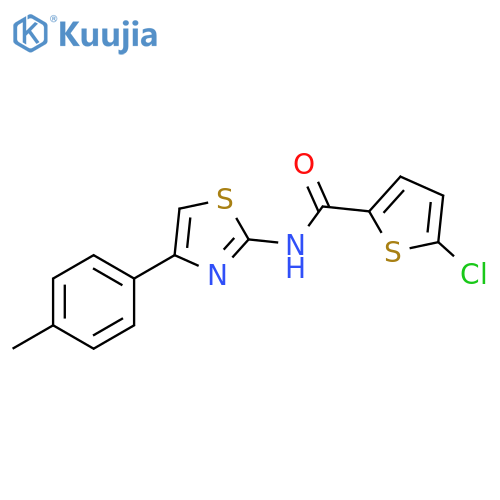 5-chloro-N-4-(4-methylphenyl)-1,3-thiazol-2-ylthiophene-2-carboxamide structure