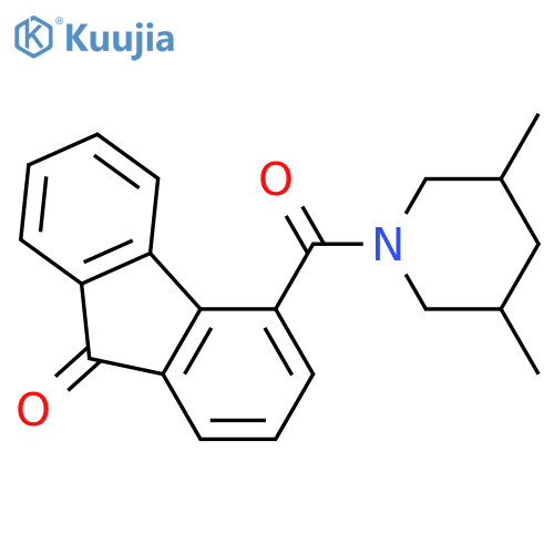 4-(3,5-dimethylpiperidine-1-carbonyl)-9H-fluoren-9-one structure