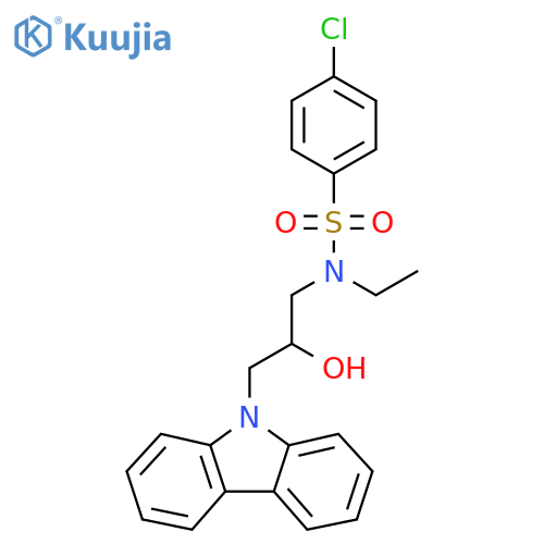 N-3-(9H-carbazol-9-yl)-2-hydroxypropyl-4-chloro-N-ethylbenzene-1-sulfonamide structure