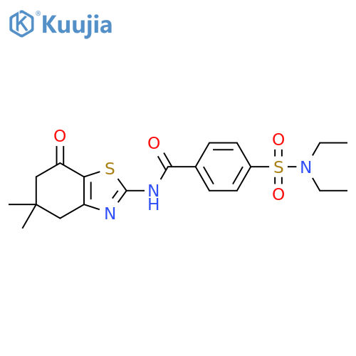 4-(diethylsulfamoyl)-N-(5,5-dimethyl-7-oxo-4,5,6,7-tetrahydro-1,3-benzothiazol-2-yl)benzamide structure