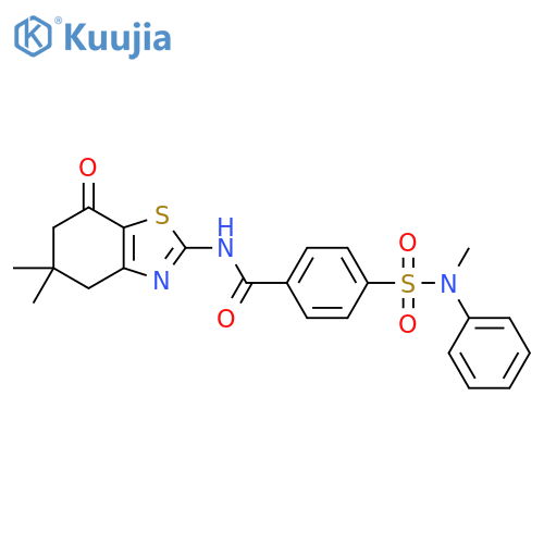 N-(5,5-dimethyl-7-oxo-4,5,6,7-tetrahydro-1,3-benzothiazol-2-yl)-4-methyl(phenyl)sulfamoylbenzamide structure