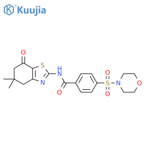 N-(5,5-dimethyl-7-oxo-4,5,6,7-tetrahydro-1,3-benzothiazol-2-yl)-4-(morpholine-4-sulfonyl)benzamide structure