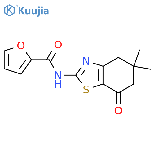 N-(5,5-dimethyl-7-oxo-4,5,6,7-tetrahydro-1,3-benzothiazol-2-yl)-2-furamide structure