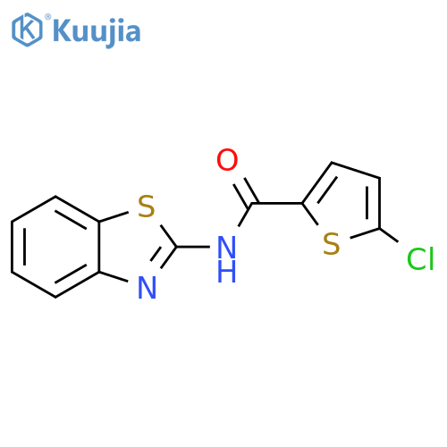 N-(1,3-benzothiazol-2-yl)-5-chlorothiophene-2-carboxamide structure