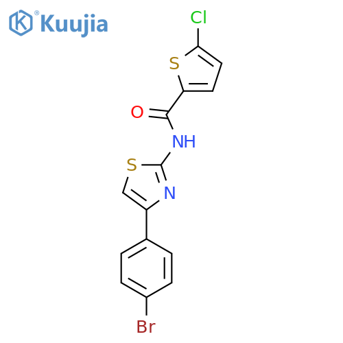 N-[4-(4-bromophenyl)-1,3-thiazol-2-yl]-5-chlorothiophene-2-carboxamide structure