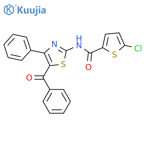 N-(5-benzoyl-4-phenyl-1,3-thiazol-2-yl)-5-chlorothiophene-2-carboxamide structure