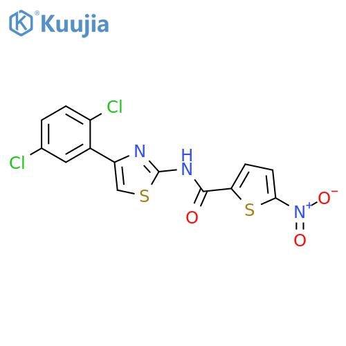 N-4-(2,5-dichlorophenyl)-1,3-thiazol-2-yl-5-nitrothiophene-2-carboxamide structure