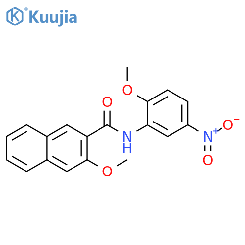 3-methoxy-N-(2-methoxy-5-nitrophenyl)naphthalene-2-carboxamide structure