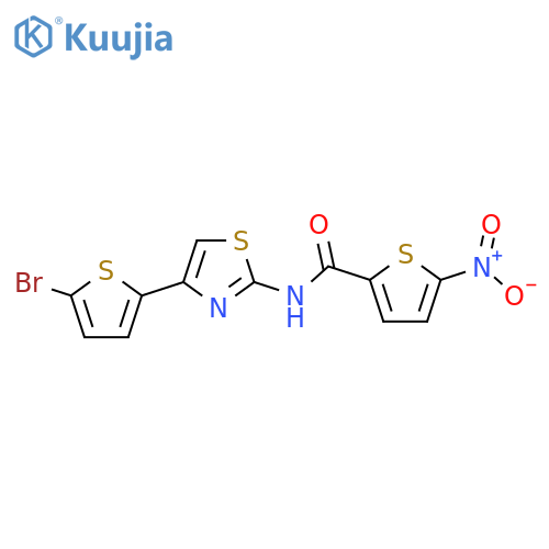 N-4-(5-bromothiophen-2-yl)-1,3-thiazol-2-yl-5-nitrothiophene-2-carboxamide structure