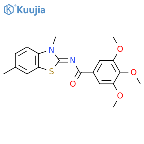 N-(2E)-3,6-dimethyl-2,3-dihydro-1,3-benzothiazol-2-ylidene-3,4,5-trimethoxybenzamide structure