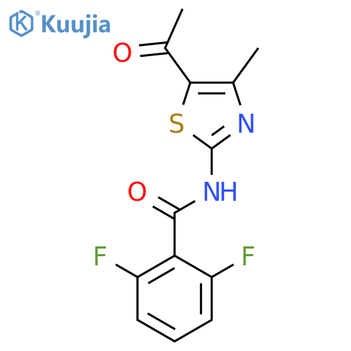 N-(5-acetyl-4-methyl-1,3-thiazol-2-yl)-2,6-difluorobenzamide structure