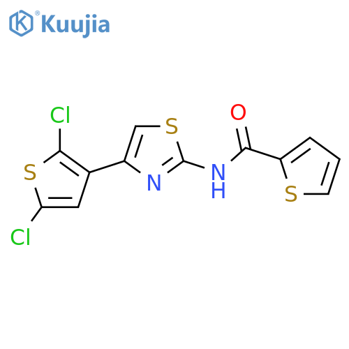 N-4-(2,5-dichlorothiophen-3-yl)-1,3-thiazol-2-ylthiophene-2-carboxamide structure