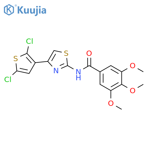 N-4-(2,5-dichlorothiophen-3-yl)-1,3-thiazol-2-yl-3,4,5-trimethoxybenzamide structure