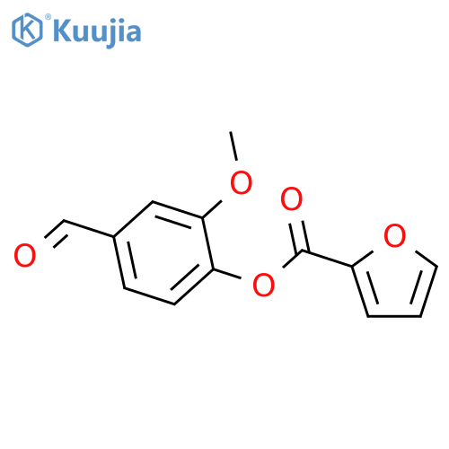 4-formyl-2-methoxyphenyl furan-2-carboxylate structure