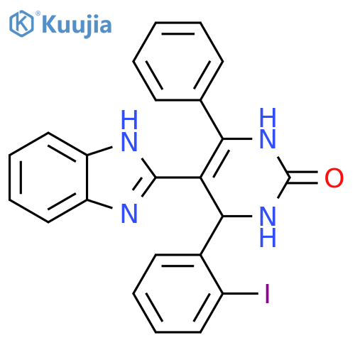2(1H)-Pyrimidinone,5-(1H-benzimidazol-2-yl)-3,4-dihydro-4-(2-iodophenyl)-6-phenyl- structure