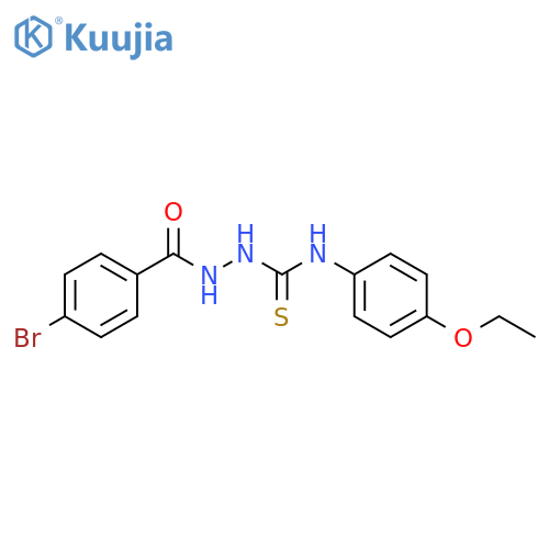4-bromo-N-{(Z)-(4-ethoxyphenyl)thio(carbonoimidyl)amino}benzamide structure