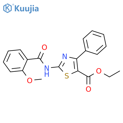 ethyl 2-(2-methoxybenzamido)-4-phenyl-1,3-thiazole-5-carboxylate structure