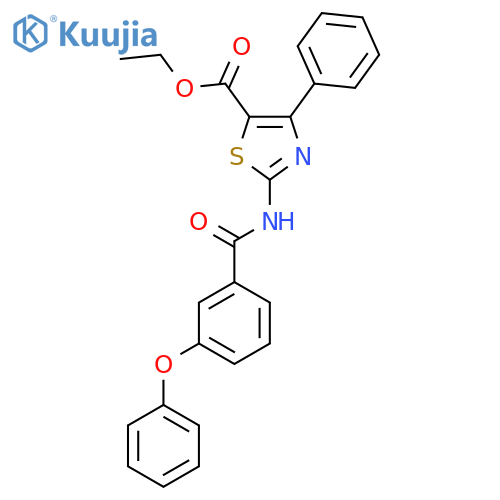 ethyl 2-(3-phenoxybenzamido)-4-phenyl-1,3-thiazole-5-carboxylate structure