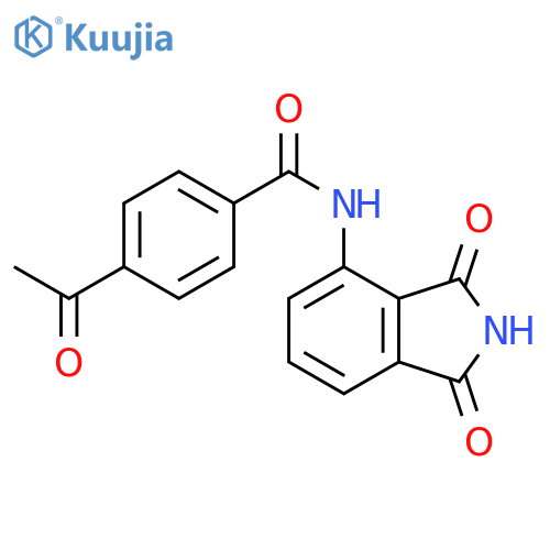 4-acetyl-N-(1,3-dioxo-2,3-dihydro-1H-isoindol-4-yl)benzamide structure