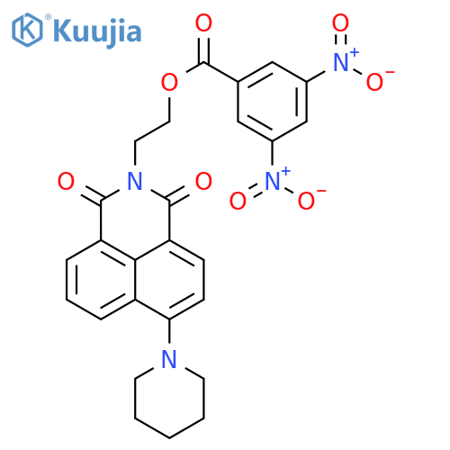 2-2,4-dioxo-8-(piperidin-1-yl)-3-azatricyclo7.3.1.0^{5,13}trideca-1(13),5,7,9,11-pentaen-3-ylethyl 3,5-dinitrobenzoate structure