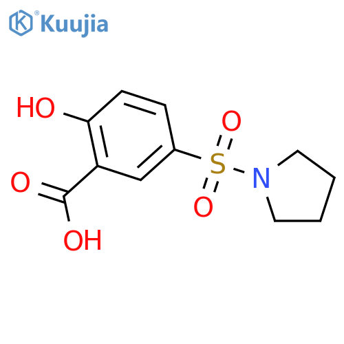 2-Hydroxy-5-(pyrrolidin-1-ylsulfonyl)benzoic acid structure