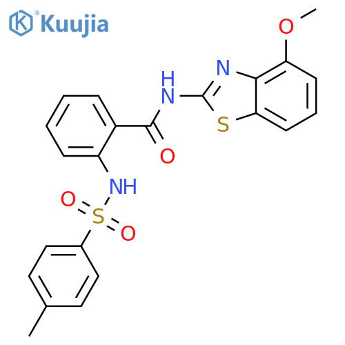 N-(4-methoxy-1,3-benzothiazol-2-yl)-2-(4-methylbenzenesulfonamido)benzamide structure