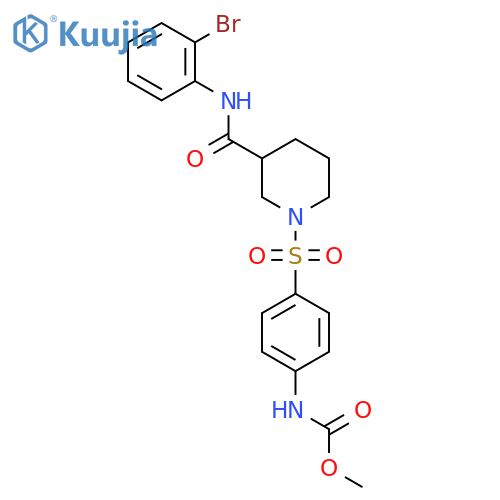 methyl N-4-({3-(2-bromophenyl)carbamoylpiperidin-1-yl}sulfonyl)phenylcarbamate structure