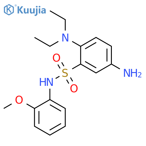 5-amino-2-(diethylamino)-N-(2-methoxyphenyl)benzene-1-sulfonamide structure