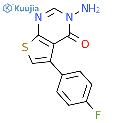3-Amino-5-(4-fluorophenyl)-3H,4H-thieno2,3-dpyrimidin-4-one structure