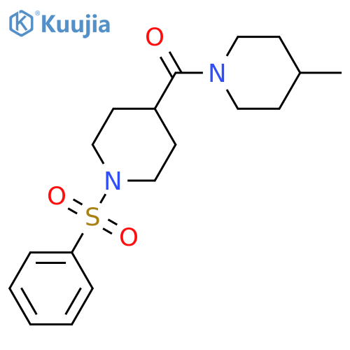 1-(benzenesulfonyl)-4-(4-methylpiperidine-1-carbonyl)piperidine structure