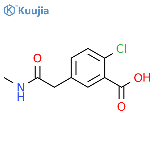 2-chloro-5-(methylcarbamoyl)methylbenzoic acid structure