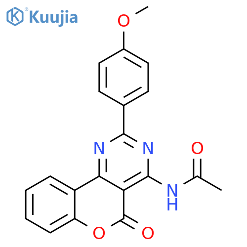 Acetamide,N-[2-(4-methoxyphenyl)-5-oxo-5H-[1]benzopyrano[4,3-d]pyrimidin-4-yl]- structure