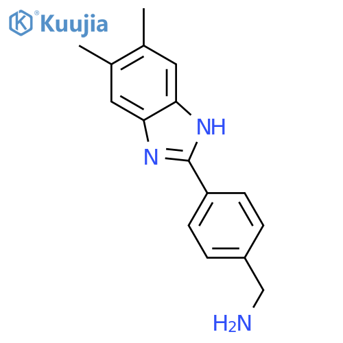 4-(5,6-dimethyl-1H-1,3-benzodiazol-2-yl)phenylmethanamine structure