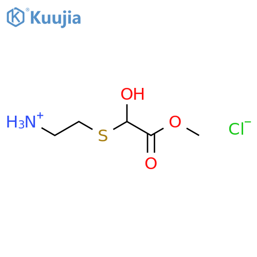 2-[(1-hydroxy-2-methoxy-2-oxoethyl)sulfanyl]ethanaminium chloride structure