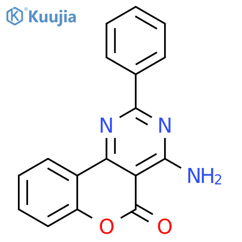 5H-[1]Benzopyrano[4,3-d]pyrimidin-5-one, 4-amino-2-phenyl- structure
