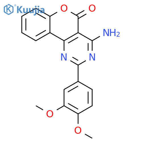 5H-[1]Benzopyrano[4,3-d]pyrimidin-5-one,4-amino-2-(3,4-dimethoxyphenyl)- structure