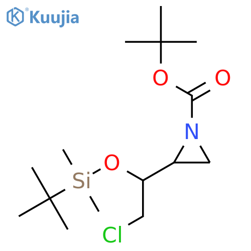 N-t-Boc-2S-1S-butyldimethylsilyloxy-2-chloroethyl)aziridine structure