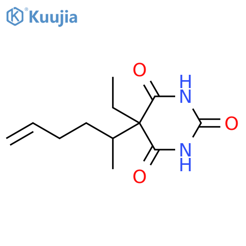 2,4,6(1H,3H,5H)-Pyrimidinetrione, 5-ethyl-5-(1-methyl-4-pentenyl)- structure