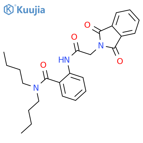 <br>N,N-Dibutyl-2-[2-(1,3-dioxo-1,3-dihydro-isoindol-2-yl)-acetylamino]-benzami de structure