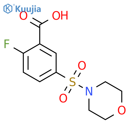 2-fluoro-5-(morpholine-4-sulfonyl)benzoic acid structure